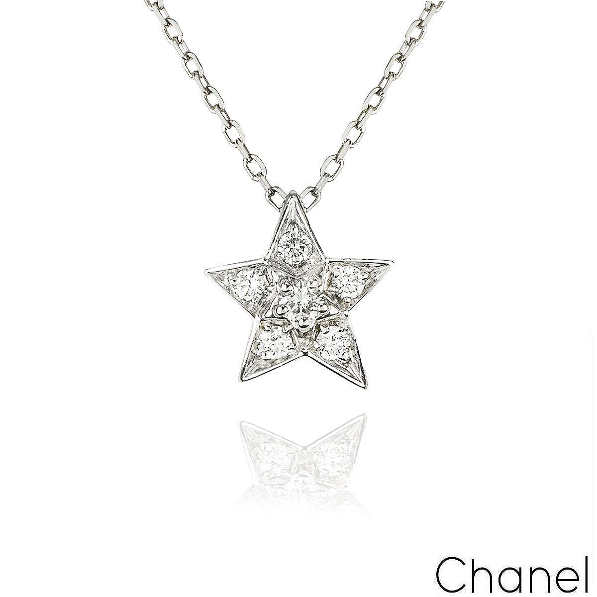 Chanel White Gold Diamond Comete Pendant 0.22ct J2709 Chanel White Gold Diamond Comete Pendant 0.22ct J2709